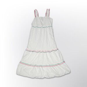 LOFT Beach White Poplin Maxi Sundress - Size Medium